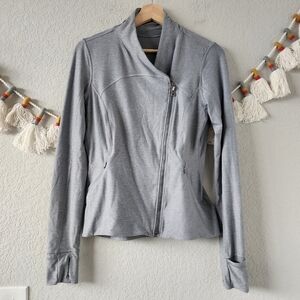 Lululemon Precision Zip Jacket Heathered Battleship Luon Yoga Run Activewear 6